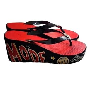 Brighton Walking‎ Shoes Glam Mode Platform Wedge Sandals Womens Size 8